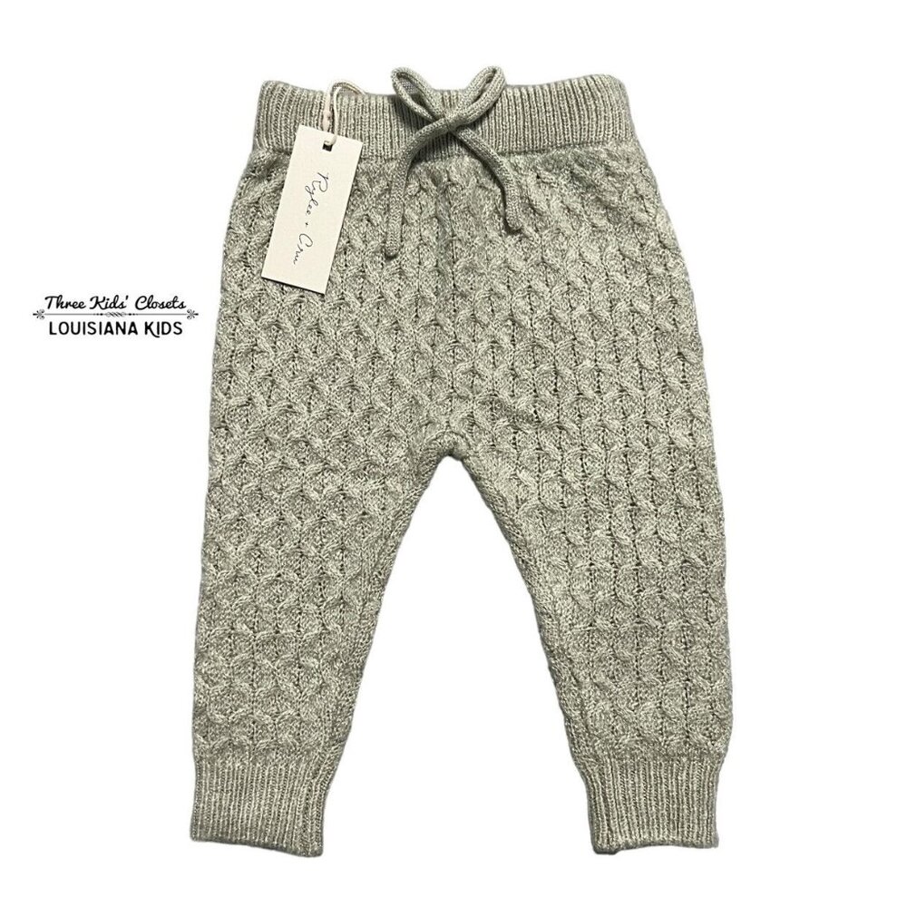 NEW Rylee + Cru 3-6m Agave Knit Gable Pants